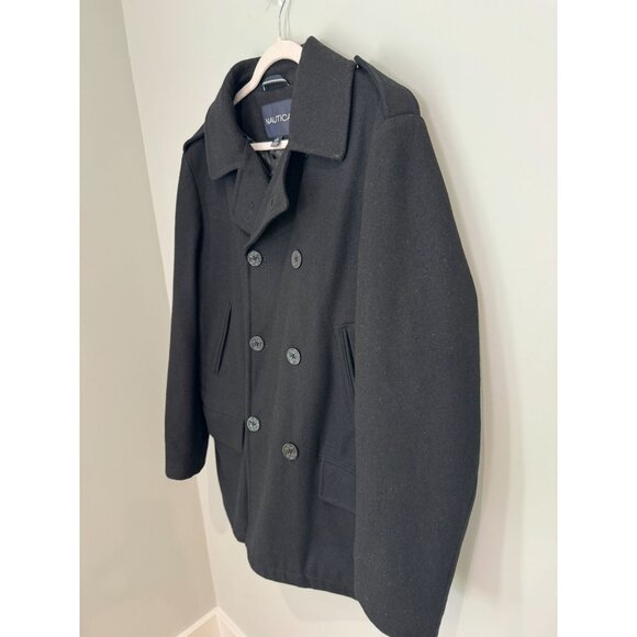 Men's Nautica Double-Breasted Wool Peacoat size large - Picture 7 of 16